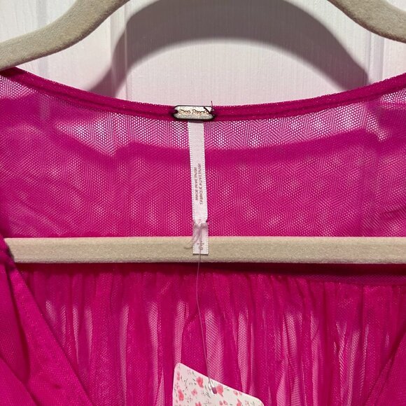 NWT Free People Pink Making Me Smile Top - Size Large - Picture 6 of 7